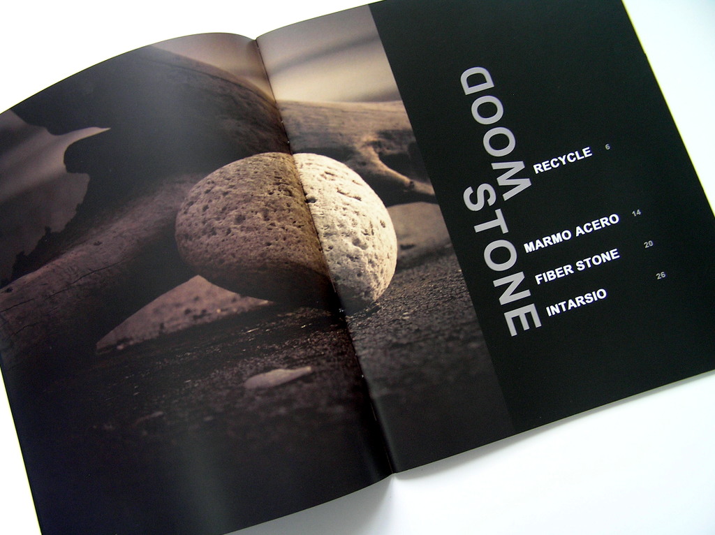 Печать брошюр «Ink Wood Stone. Zeus ceramica». Полиграфия типографии Макрос, изготовление брошюр, спецификация 962979-5