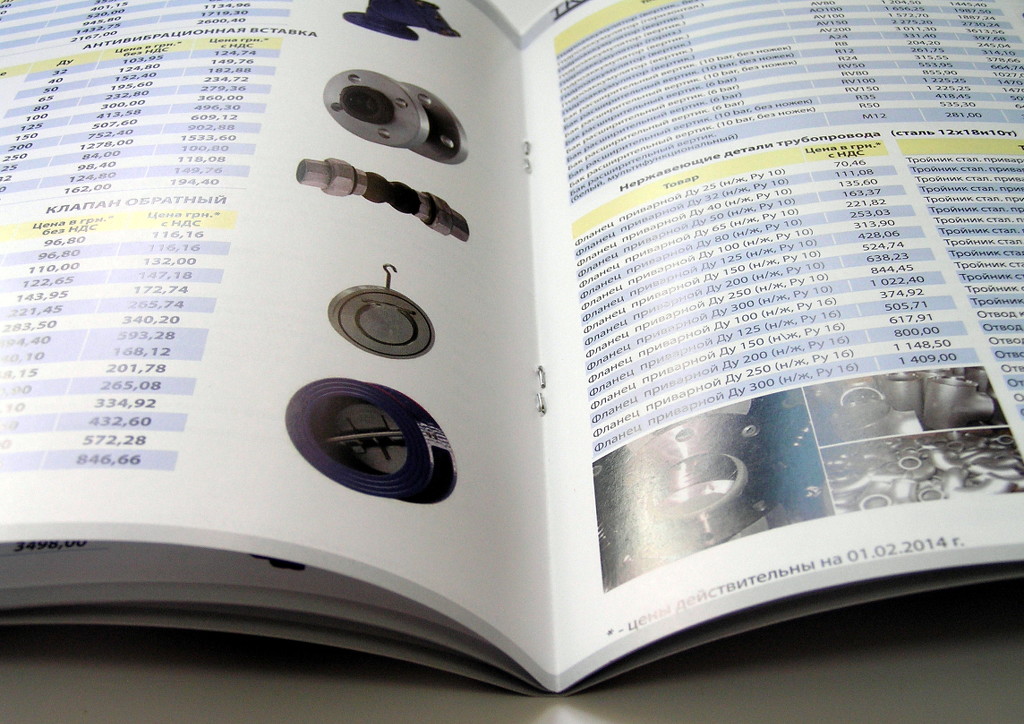 Печать каталогов «TKarmatura. 2014». Полиграфия типографии Макрос, изготовление каталогов, спецификация 964968-3