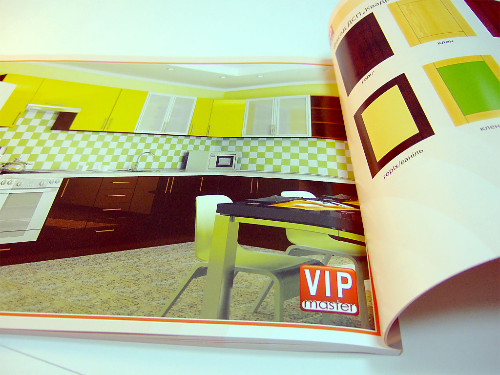 Печать каталогов «VIP-Master. Меблі створені для Вас». Полиграфия типографии Макрос, изготовление каталогов, спецификация 964981-5