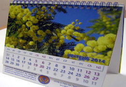 Печать настольных календарей фонда социального страхования. Полиграфия типографии Макрос