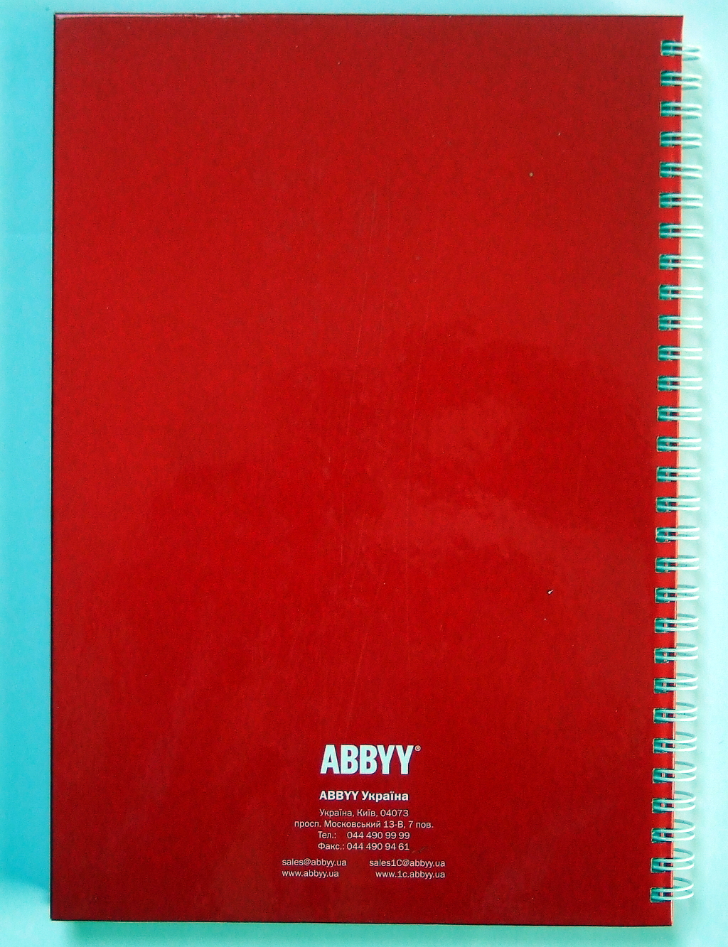 Изготовление блокнотов «ABBYY». Полиграфия типографии Макрос, изготовление блокнотов, спецификация 952994-9